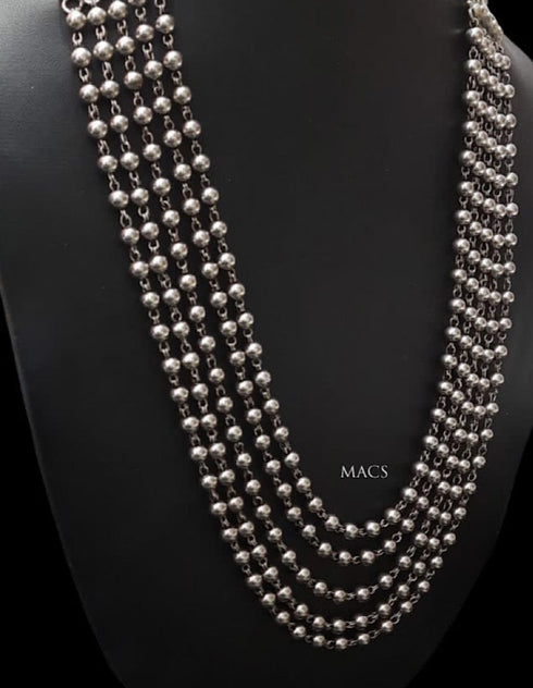 layered necklace, multi layered necklace, 3 layer necklace, trendy layered necklaces, silver layered necklace, tribal necklaces, pure silver necklace, layered beaded necklace